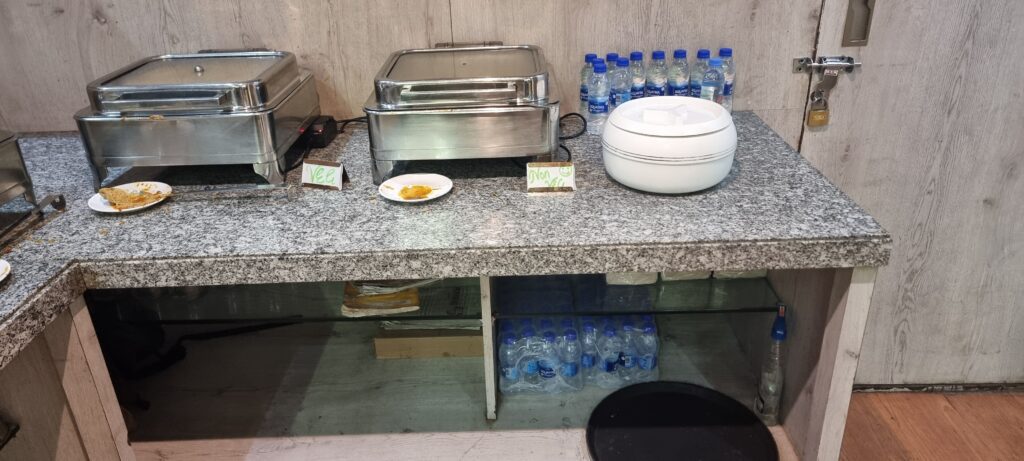 a buffet table with food on it Primus lounge Amritsar