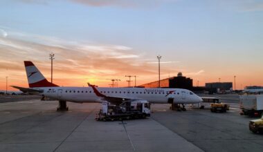 an airplane on the runway Austria