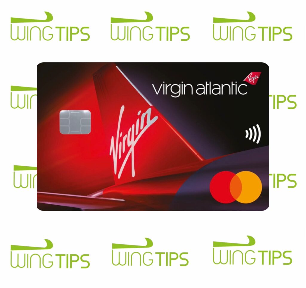 a close up of a credit card Virgin Atlantic Reward+