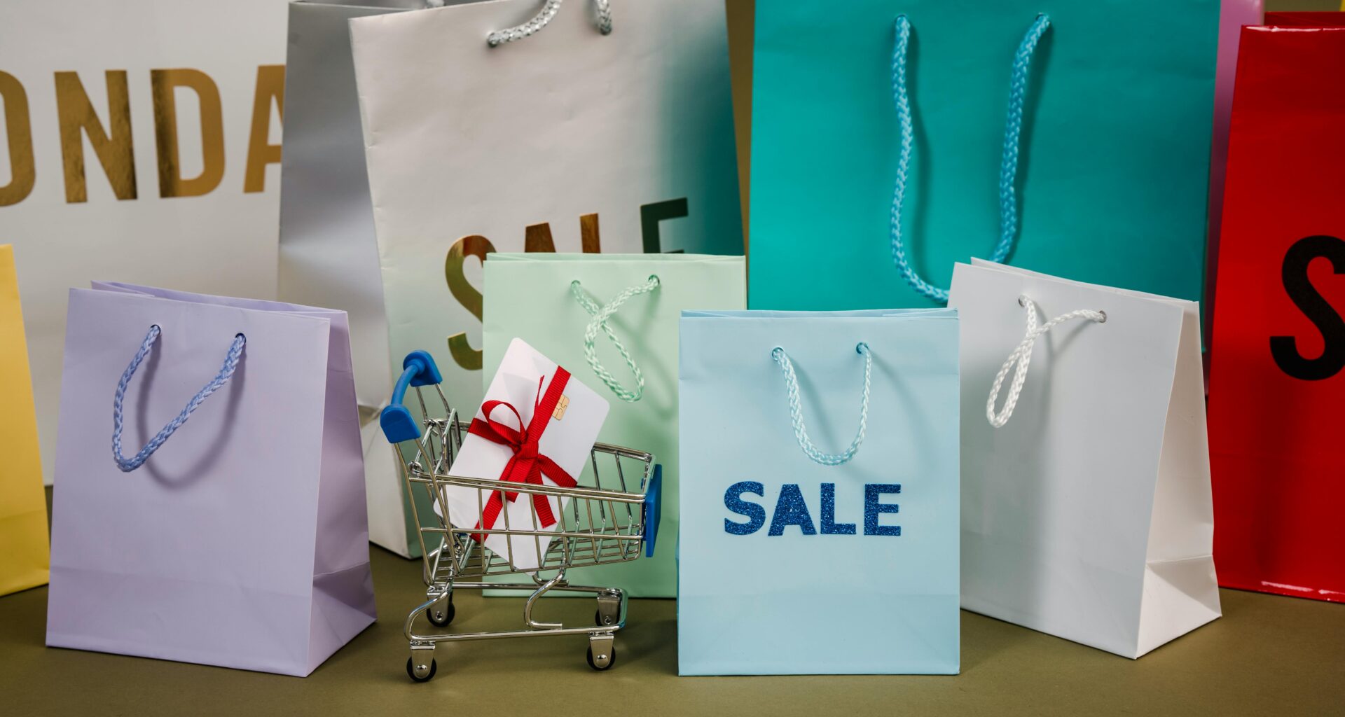 shopping bags and a cart with a card Roundup Of Virgin Offers