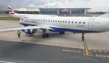 a plane on the runway British Airways