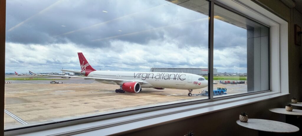 a plane on the runway Virgin Atlantic