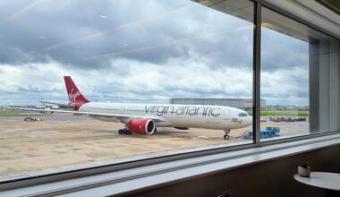 a plane on the runway Virgin Atlantic