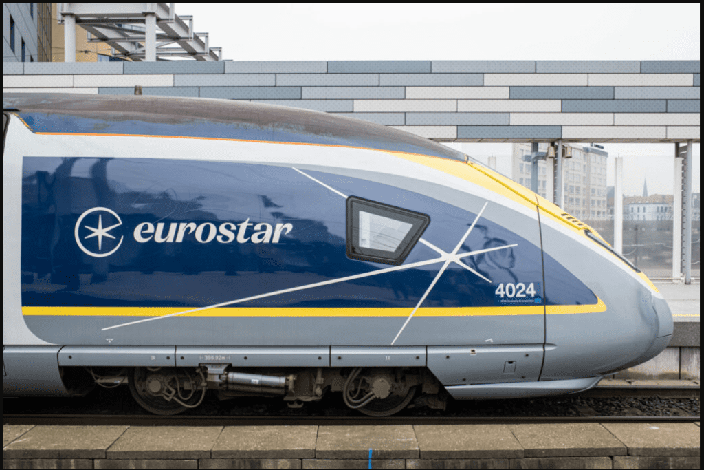 a train on the tracks Eurostar BA Amex Avios