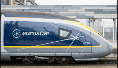 a train on the tracks Eurostar BA Amex Avios