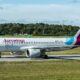 a white airplane on a runway boeing 737 eurowings