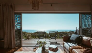 a living room with a view of the ocean from the deck CapitalOnTap Free