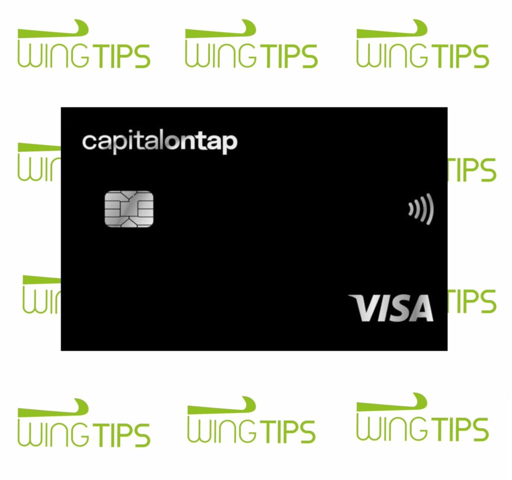 a black card with white text Capital on Tap Visa free