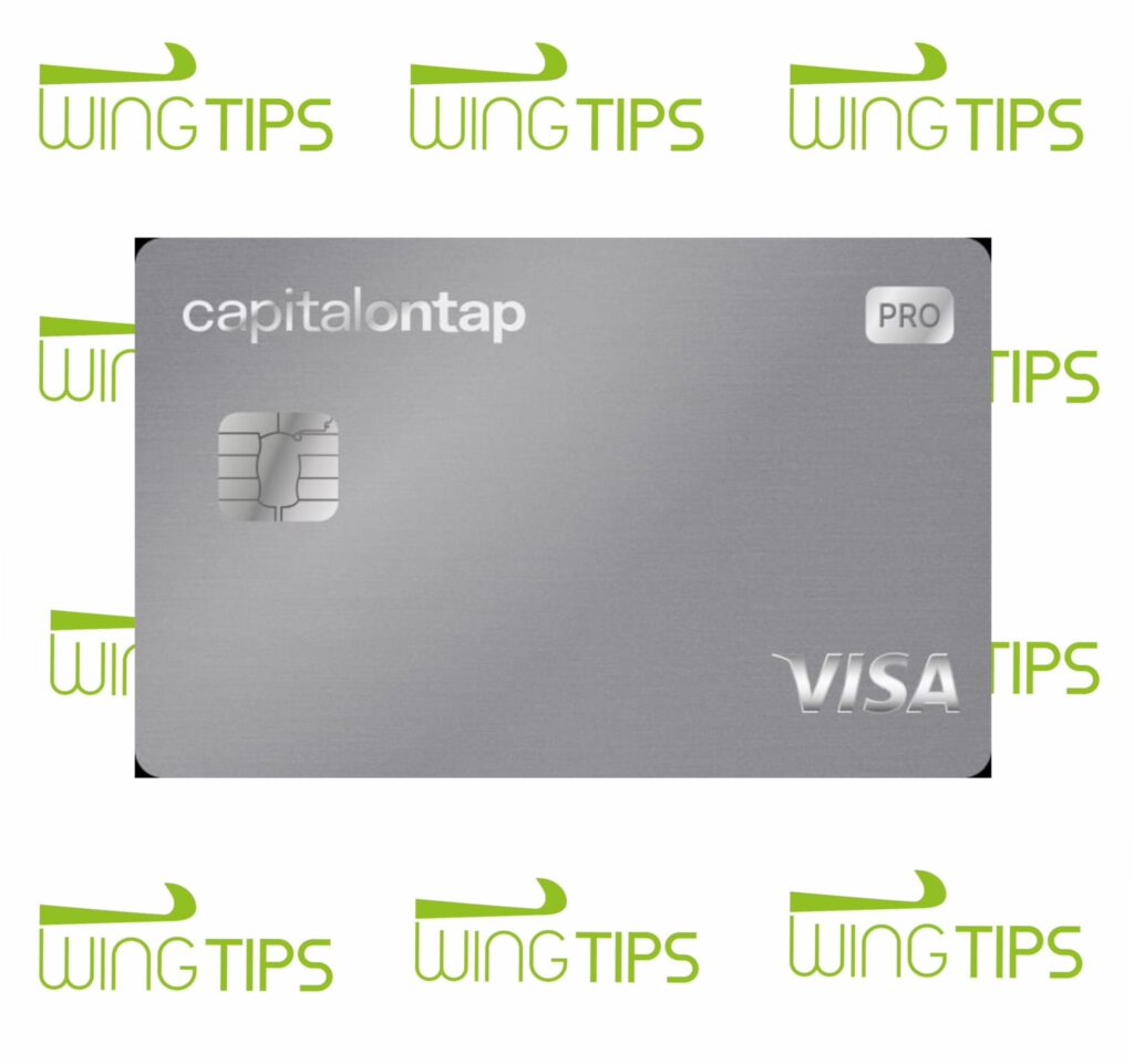 a close up of a credit card Capital Tap Pro Business Card