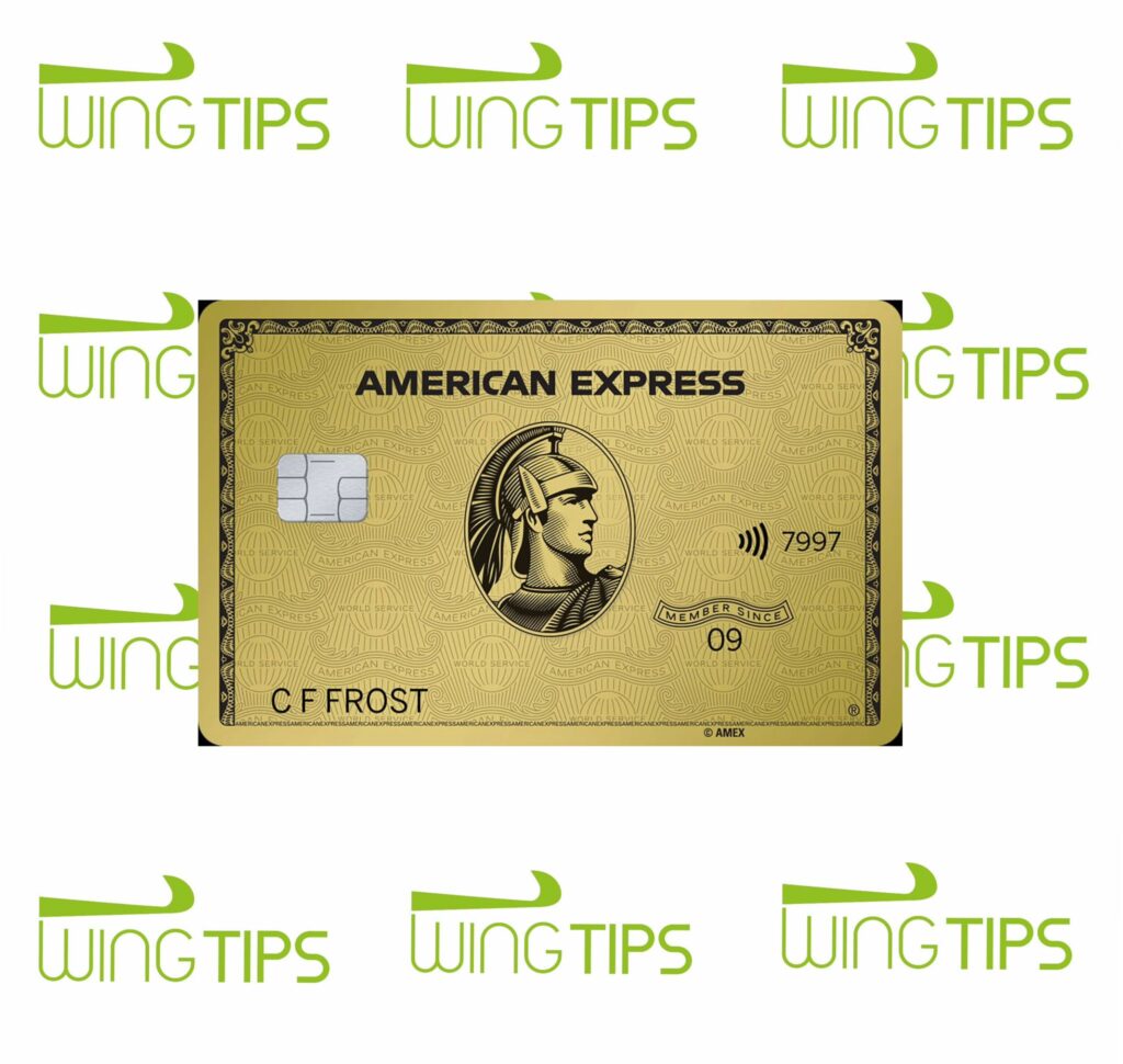 a close up of a credit card American Express Gold Card