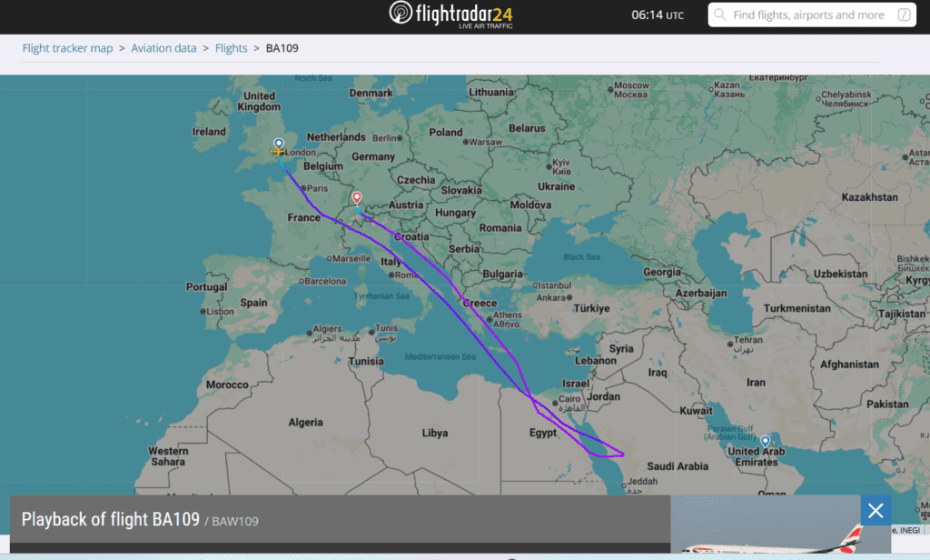 a map of the world British Airways suspends flights