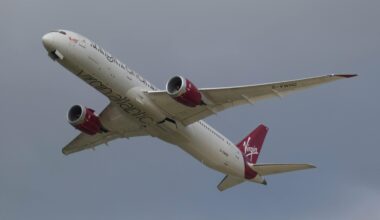 a plane flying in the sky Corneel Koster Virgin Atlantic